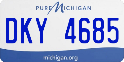 MI license plate DKY4685