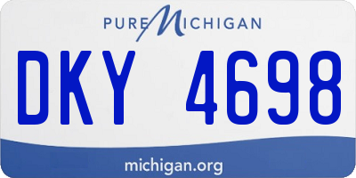 MI license plate DKY4698