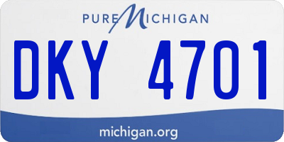 MI license plate DKY4701