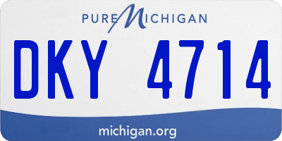 MI license plate DKY4714