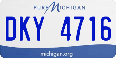 MI license plate DKY4716