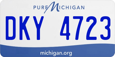 MI license plate DKY4723