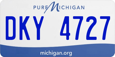 MI license plate DKY4727