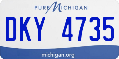 MI license plate DKY4735