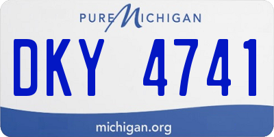 MI license plate DKY4741