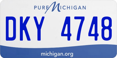 MI license plate DKY4748