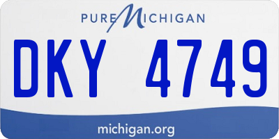 MI license plate DKY4749