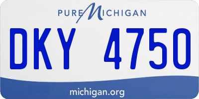MI license plate DKY4750