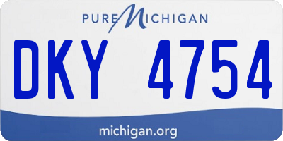 MI license plate DKY4754