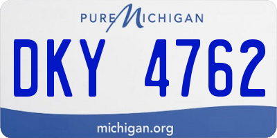MI license plate DKY4762