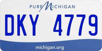 MI license plate DKY4779