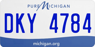 MI license plate DKY4784