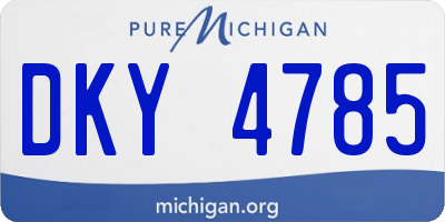 MI license plate DKY4785