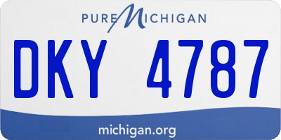 MI license plate DKY4787