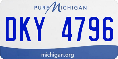 MI license plate DKY4796