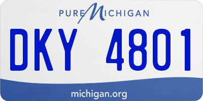 MI license plate DKY4801