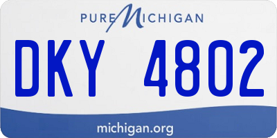 MI license plate DKY4802