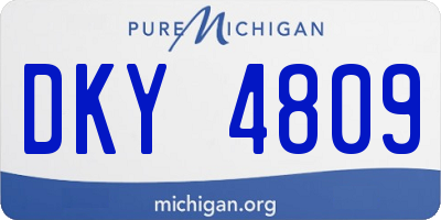 MI license plate DKY4809