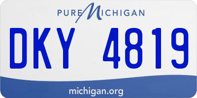 MI license plate DKY4819