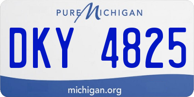 MI license plate DKY4825