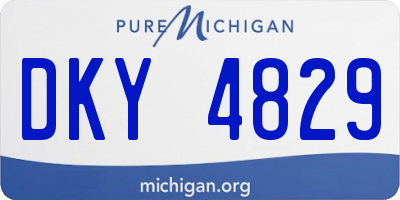 MI license plate DKY4829