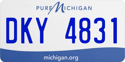 MI license plate DKY4831