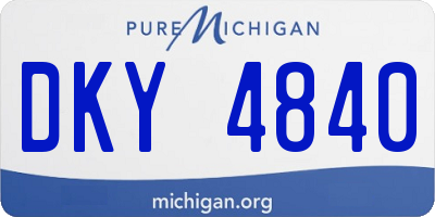 MI license plate DKY4840