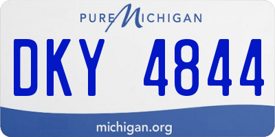 MI license plate DKY4844