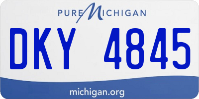 MI license plate DKY4845