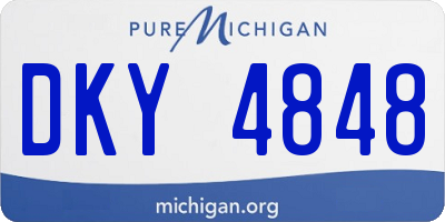 MI license plate DKY4848