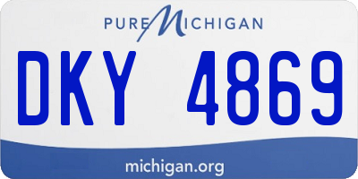 MI license plate DKY4869