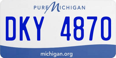 MI license plate DKY4870