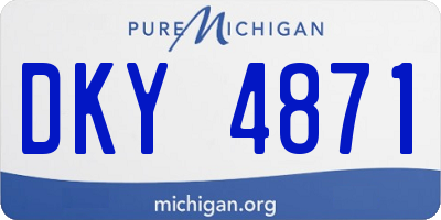 MI license plate DKY4871