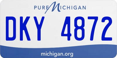 MI license plate DKY4872
