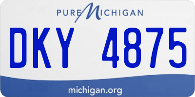 MI license plate DKY4875