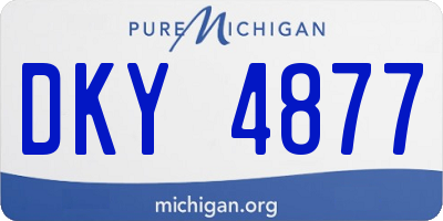 MI license plate DKY4877