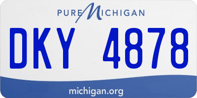 MI license plate DKY4878