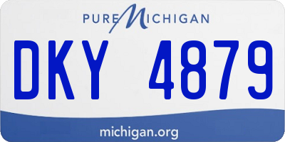 MI license plate DKY4879