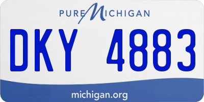 MI license plate DKY4883