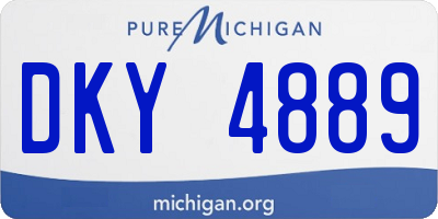 MI license plate DKY4889