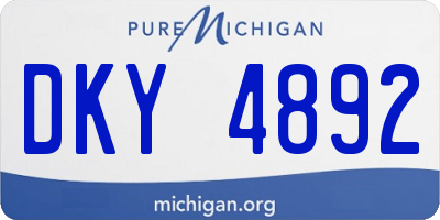 MI license plate DKY4892
