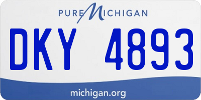 MI license plate DKY4893