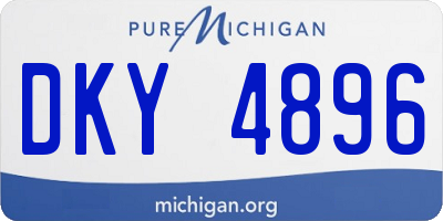 MI license plate DKY4896