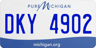 MI license plate DKY4902