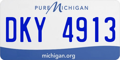 MI license plate DKY4913