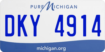 MI license plate DKY4914