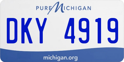 MI license plate DKY4919