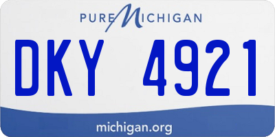 MI license plate DKY4921
