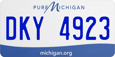 MI license plate DKY4923