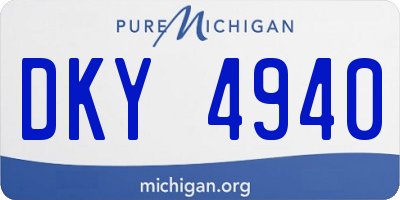 MI license plate DKY4940